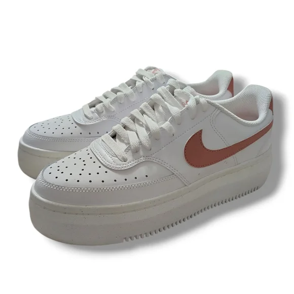 NEW Nike Court Vision Alta Women's Shoes In White/Sail/Red Stardust Size 10 - Picture 5 of 15